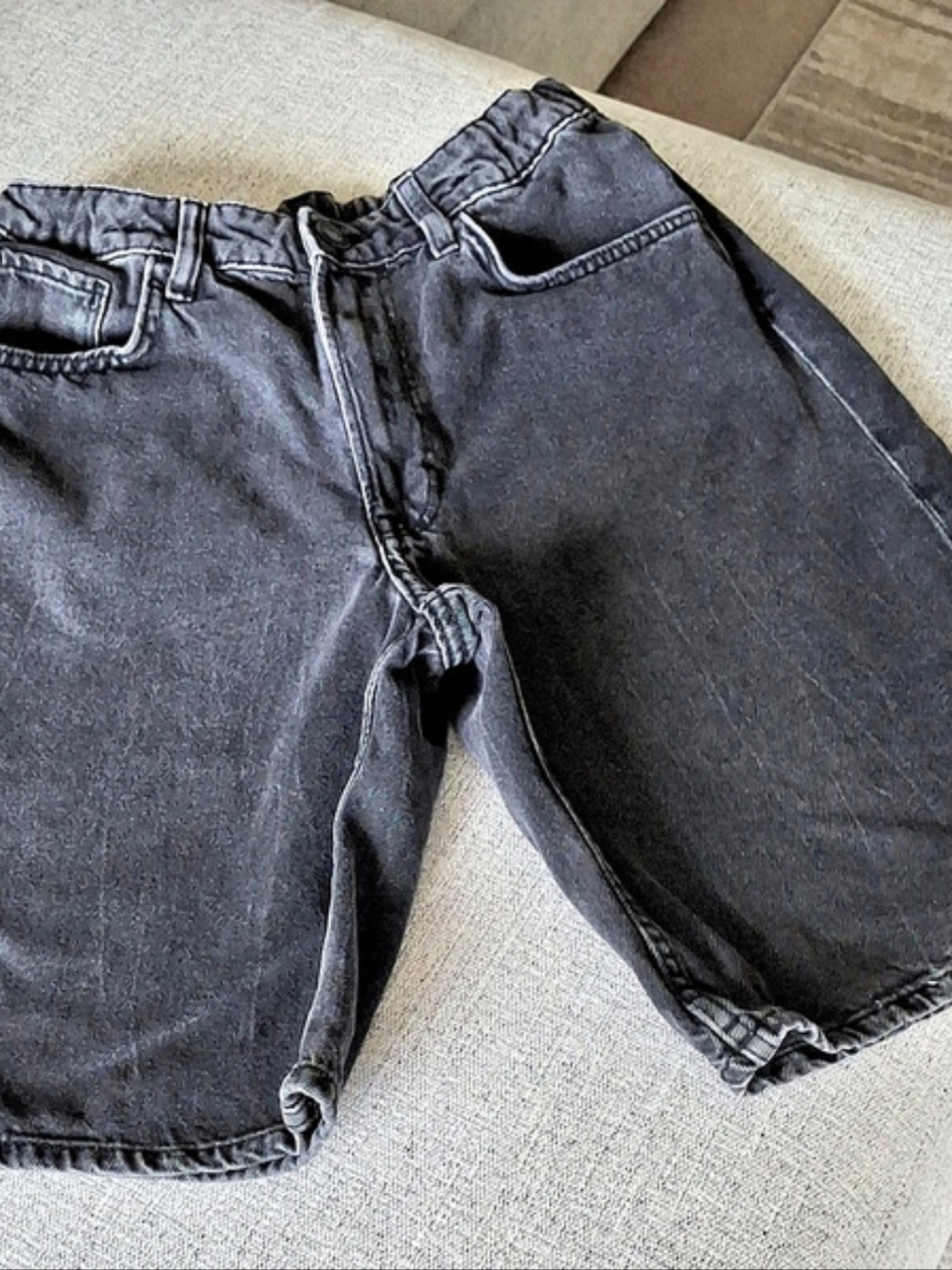 Men's Gray Denim Jean Shorts